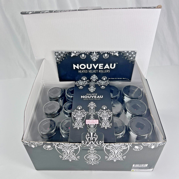 Calista Nouveau Heated Velvet Rollers, 12 Hot Rollers For Tangle-Free Hair - NEW - Picture 1 of 6